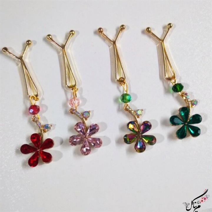 گیره روسری مجلسی شیک  و  زیبا  آویز گل